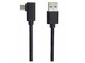 PremiumCord Kabel USB typ C, M zahnutý konektor 90