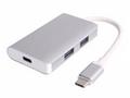 PremiumCord USB-C hub 2xUSB 3.0+PD charge
