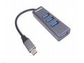 PremiumCord 5G SuperSpeed USB Hub Type C na 4x USB