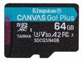 Kingston MicroSDXC karta 64GB Canvas Go! Plus, R:2