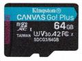 Kingston MicroSDXC karta 64GB Canvas Go! Plus, R:2