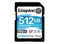 Kingston SDXC karta 512GB Canvas Go! Plus, R:170, 