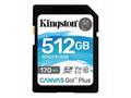 Kingston SDXC karta 512GB Canvas Go! Plus, R:170, 