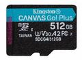 Kingston paměťová karta 512GB SDXC Canvas Go Plus 