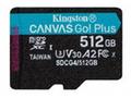 Kingston paměťová karta 512GB SDXC Canvas Go Plus 