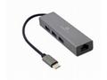 Gembird adaptér USB-C (M) na Gigabit LAN (F) + 3x 