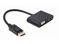 Gembird adaptér DisplayPort (M) na HDMI (F) + VGA 
