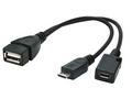 GEMBIRD Kabel USB AF, micro BM + micro BF, OTG + d