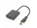 GEMBIRD Redukce USB 3.0 - HDMI, M, F, 15cm, černý