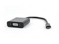 Gembird adaptér USB-C (M) na VGA (F) čierny, blist