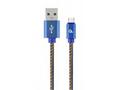 Gembird oplétaný denim USB-A, USB-C kabel 2m