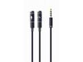 Gembird adaptér 1 x 3.5 mm 4-pin miniJack (M) na 2