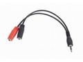 GEMBIRD Kabel rozdvojka jack 3,5mm (4 pólový) na 2