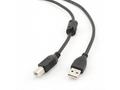 Kabel USB A-B 3m 2.0 HQ s ferritovým jádrem