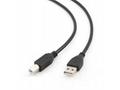 GEMBIRD kabel USB A-B 3m 2.0 HQ Black, zlacené kon