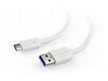 Kabel CABLEXPERT USB 3.0 A - USB-C M, M, 1m, bílý