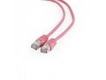 GEMBIRD kabel patchcord CAT6 stíněný FTP 1m, růžov