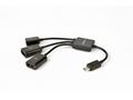 Gembird adaptér, hub OTG mobil 2 x USB 2.0 (F) + 1