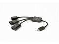 Gembird adaptér, hub OTG mobil 2 x USB 2.0 (F) + 1