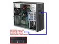 SUPERMICRO Mid-Tower 4x 3,5" fixed HDD, 2x 5,25", 