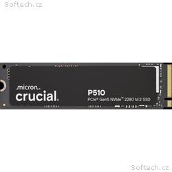 Crucial P510, 1TB, SSD, M.2 NVMe, Černá, 5R