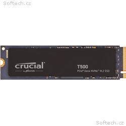Crucial T500, 1TB, SSD, M.2 NVMe, Černá, 5R