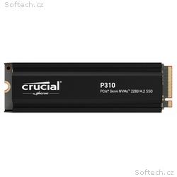 Crucial P310, 2TB, SSD, 0, M.2 NVMe, Černá, Heatsi