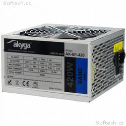 Akyga ATX Zdroj 420W Basic ventiláror 120mm P4 3xS