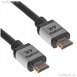 Akyga Kabel HDMI 2.0 (M), Full HD, 4K 18Gbps, čern