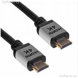 Akyga Kabel HDMI 2.0 (M), Full HD, 4K 18Gbps, čern