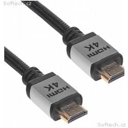 Akyga Kabel HDMI 2.0 (M), Full HD, 4K 18Gbps, čern