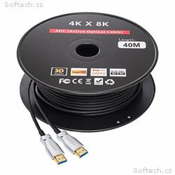 Akyga Kabel HDMI 2.1 (M), optický AOC 48Gbps 8K, č