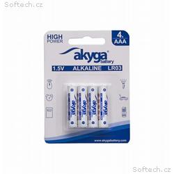 Akyga alkalická baterie AAA LR03 Zn-MnO2, 1.5V, 13
