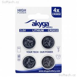 Akyga lithiová baterie CR2032 Li-MnO2, 3V, 210mAh,