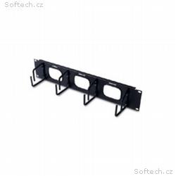 APC 2U Horizontal Cable Organizer w, Pass-Thru Bla