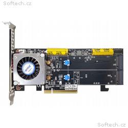 ARECA 2x M.2 NVMe, SATA RAID0, 1, JBOD card, PCIe4