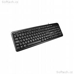 CANYON klasická USB klávesnice, omývatelná, černá,