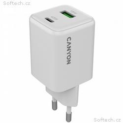 CANYON charger CU45AC GaN 45W 1xPD 1xQC EU White