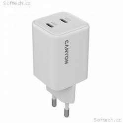 CANYON charger CU45AC GaN 45W 2xPD EU White