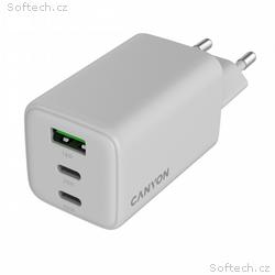 CANYON charger CU65ACC GaN 65W 2xPD 1xQC EU White