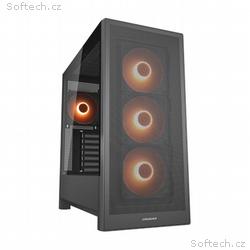 COUGAR PC skříň MX230 Black RGB Mid Tower Mesh Fro