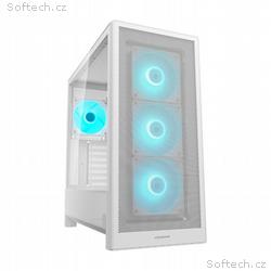COUGAR PC skříň MX230 White RGB Mid Tower Mesh Fro