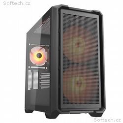COUGAR PC skříň MX600 Black Mini Tower Mesh Front 