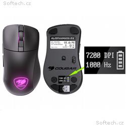 COUGAR herní myš bezdrátová SURPASSION RX 2.4GHz č