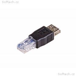 Akyga adaptér USB-AM, USB-AM, ABS, cerná