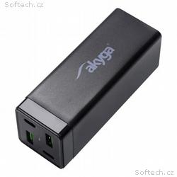 Akyga USB nabíječka 2x USB-A + 2x USB-C PD 5-20 V,