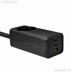 Akyga Nabíječka univerzální AC 230V + USB-A + 2xUS