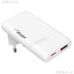 Akyga USB Nabíječka AK-CH-31 USB-A + USB-C PD 5-20
