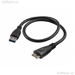 Akyga USB 3.0 A-microB 0.5m, černá 