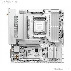 ASRock MB Sc AM5 B850M Challenger WiFi WHITE, AMD 